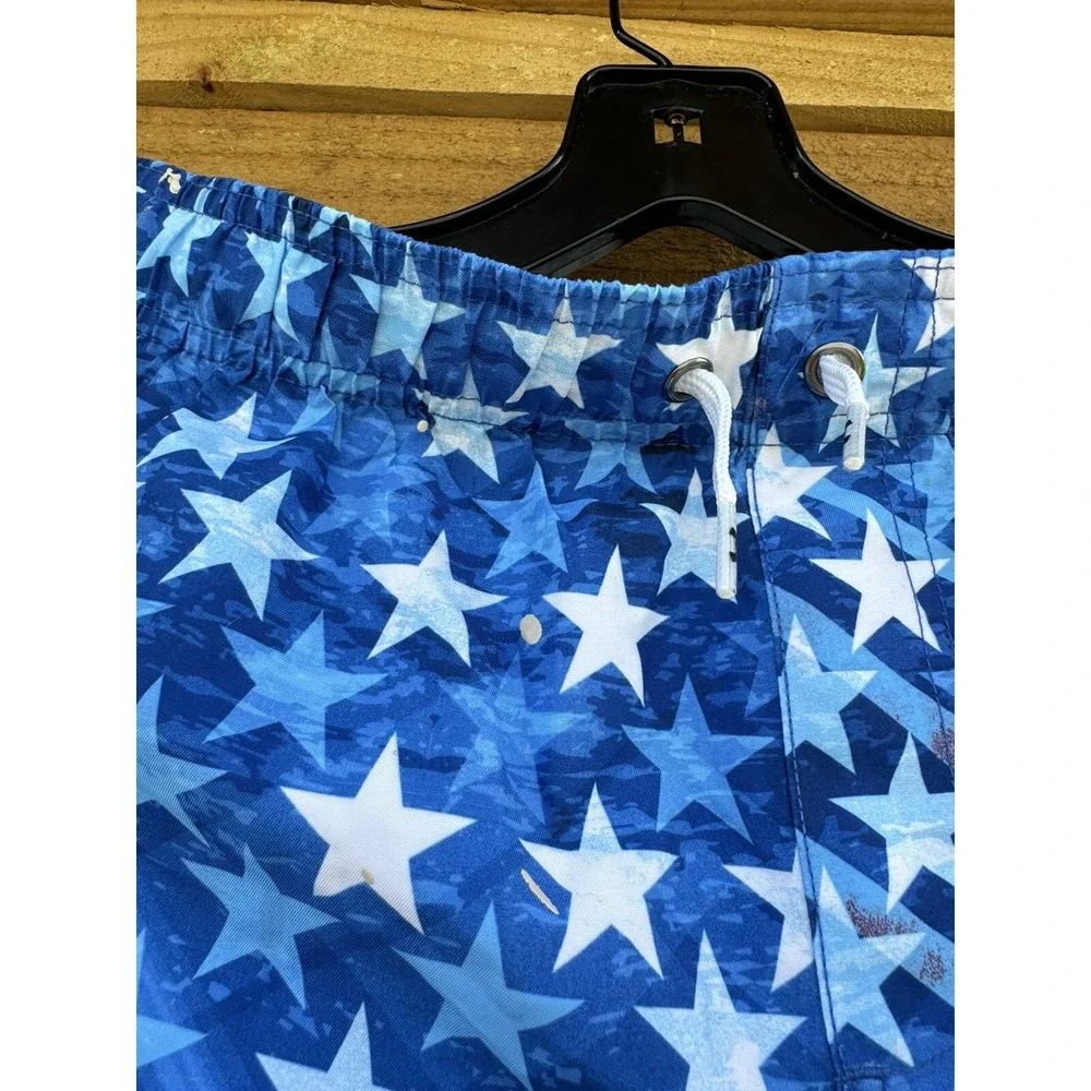Under Armour Swim Trunks Boys Youth XL Red White Blue Patriotic American‎ Stars
